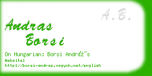 andras borsi business card